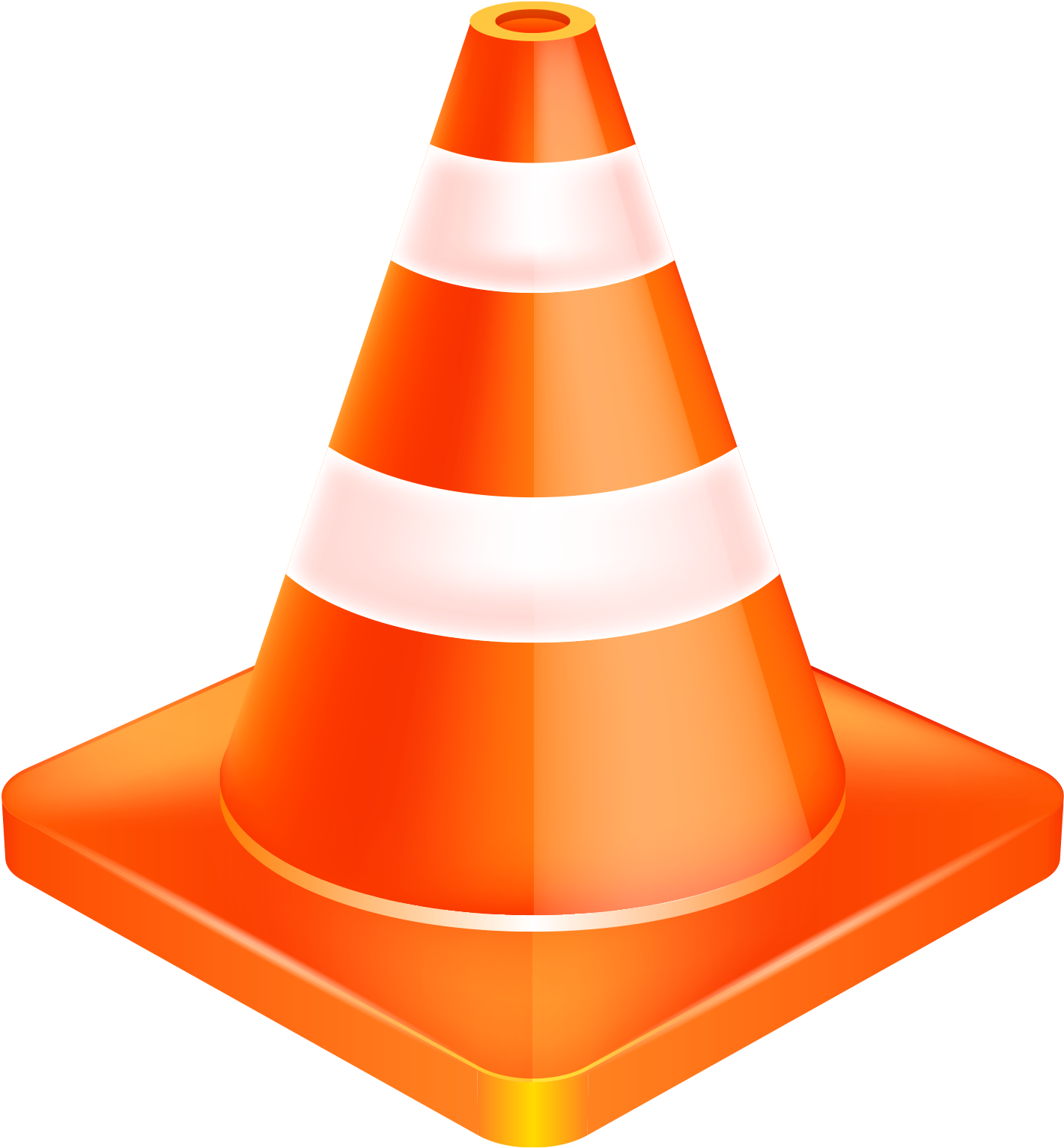 Orange Traffic Cone Graphic PNG