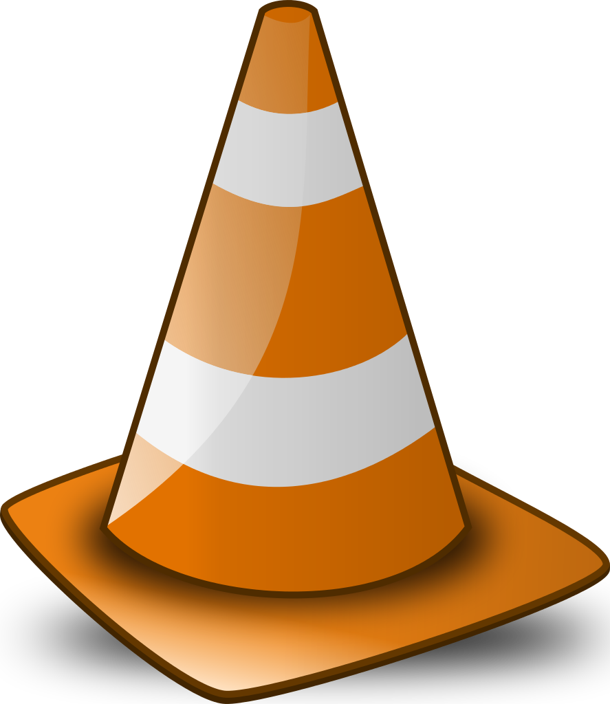 Orange Traffic Cone Illustration PNG