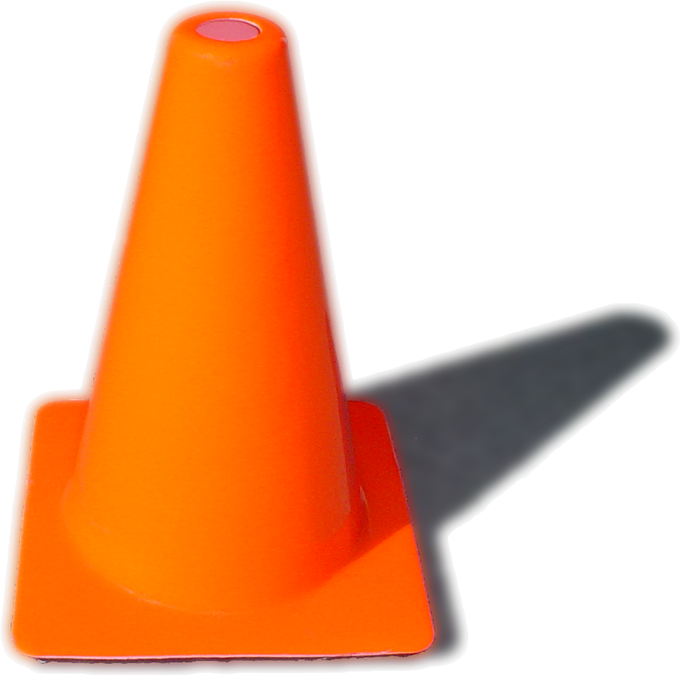 Orange Traffic Cone Isolated PNG