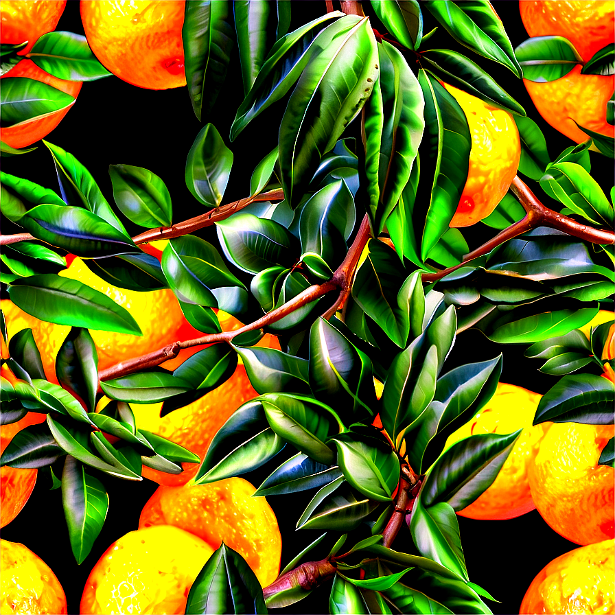 Orange Tree Branch Png 06132024 PNG