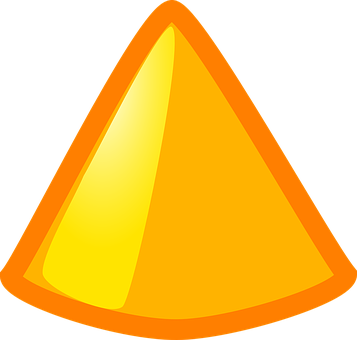 Orange Triangle Warning Sign PNG
