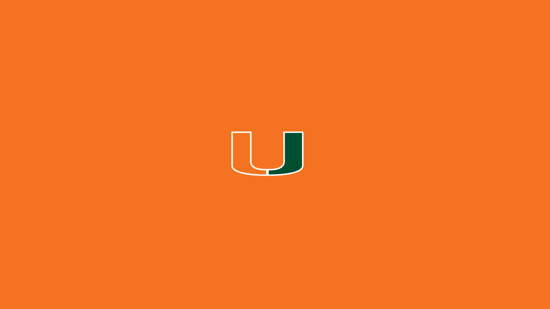 Orangerhintergrund Mit Dem Logo Der Universität Von Miami Wallpaper