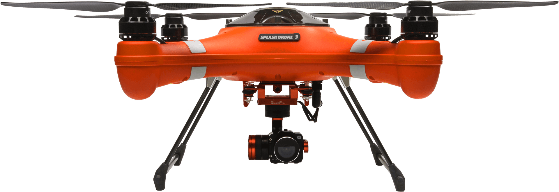 Orange Waterproof Drone With Camera PNG