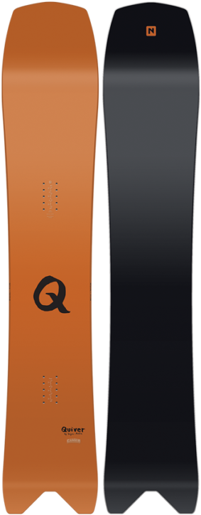 Orangeand Black Snowboard Design PNG