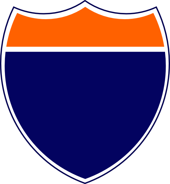 Orangeand Blue Shield Graphic PNG