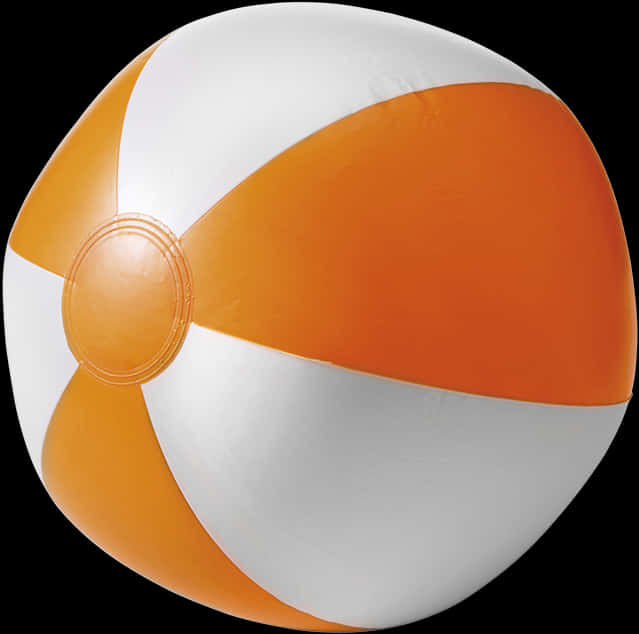 Orangeand White Beach Ball PNG