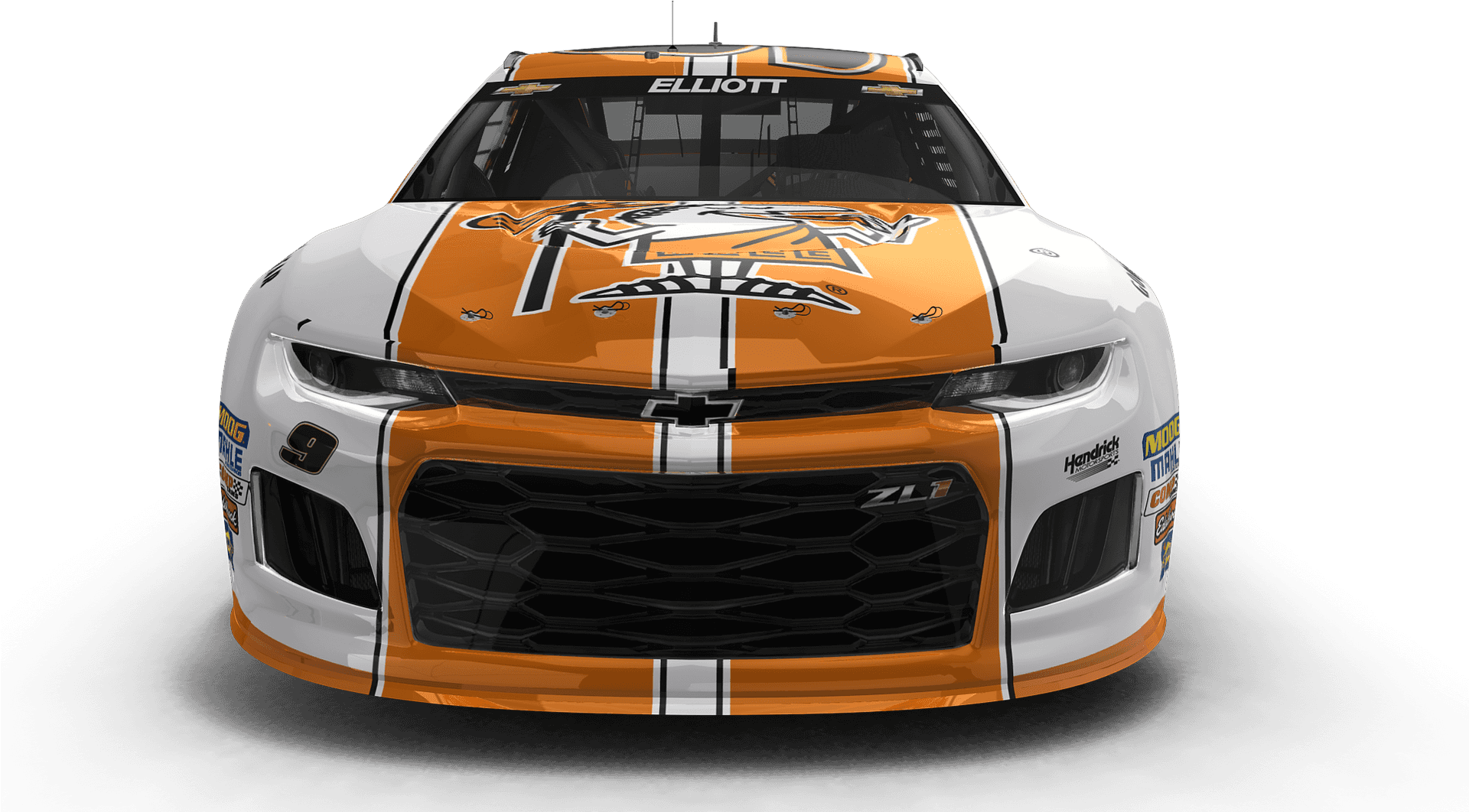 Orangeand White Race Car Elliott PNG