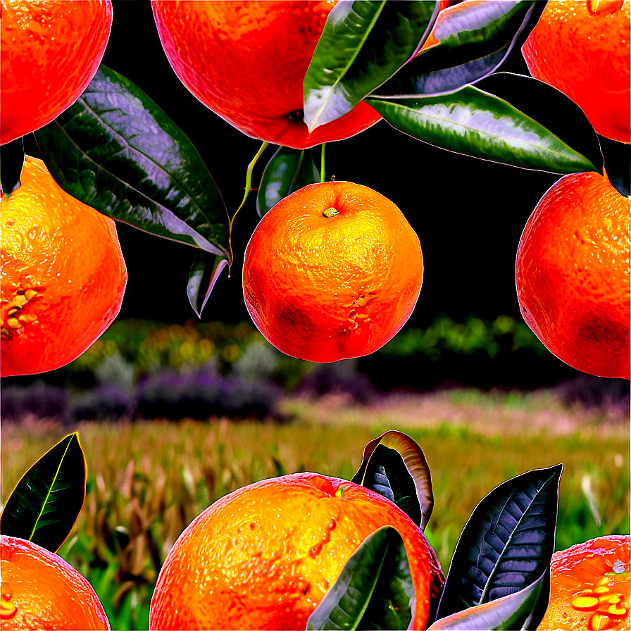 Download Oranges In Field Png Doc | Wallpapers.com