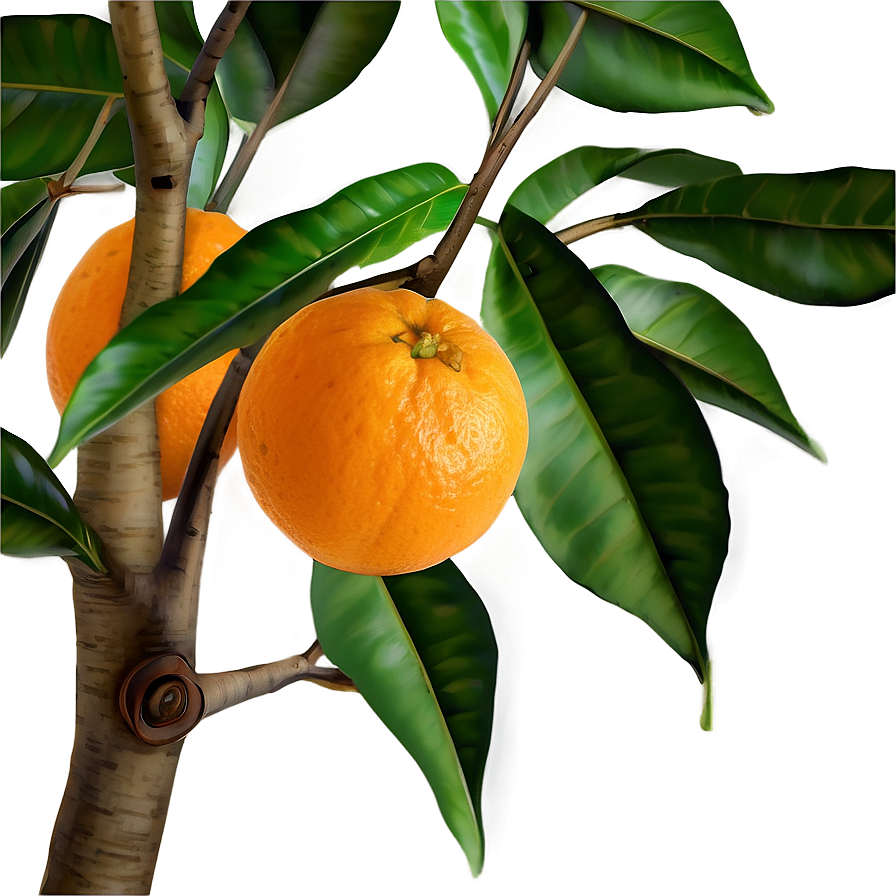 Download Oranges On Tree Branch Png Fta | Wallpapers.com