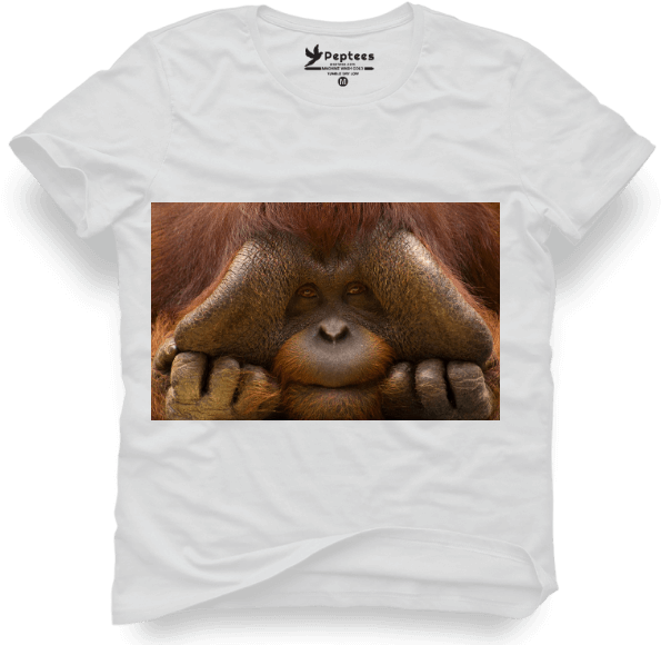 Orangutan Printed T Shirt Design PNG