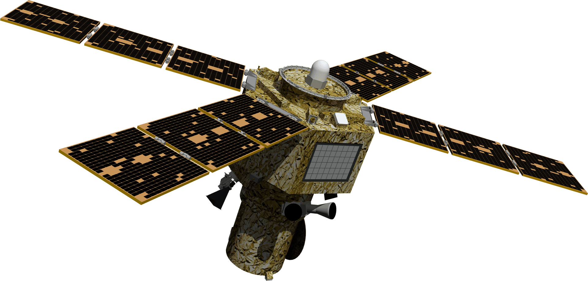 Orbiting Satellite Rendering PNG