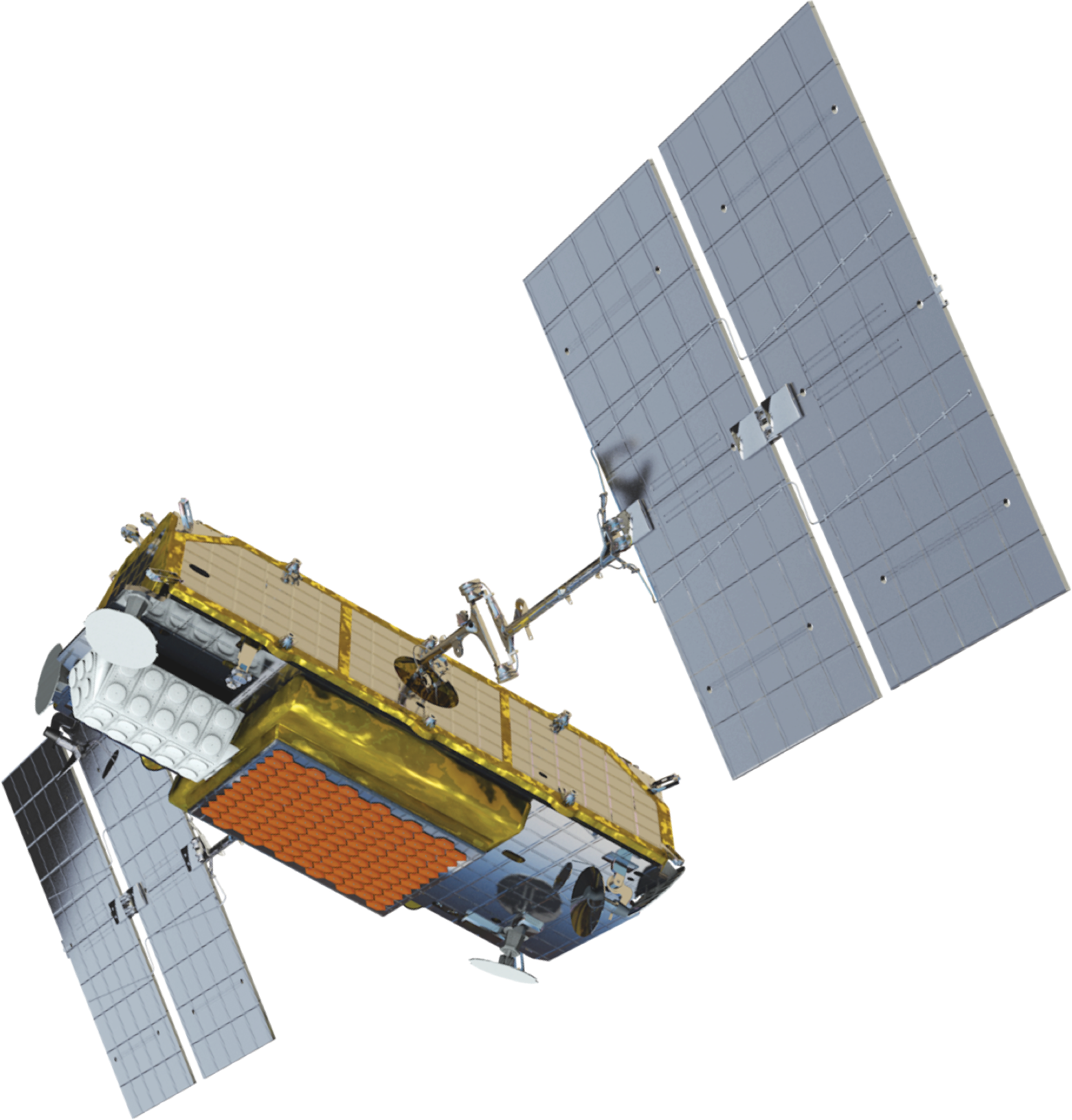 Orbiting Satellite Rendering PNG