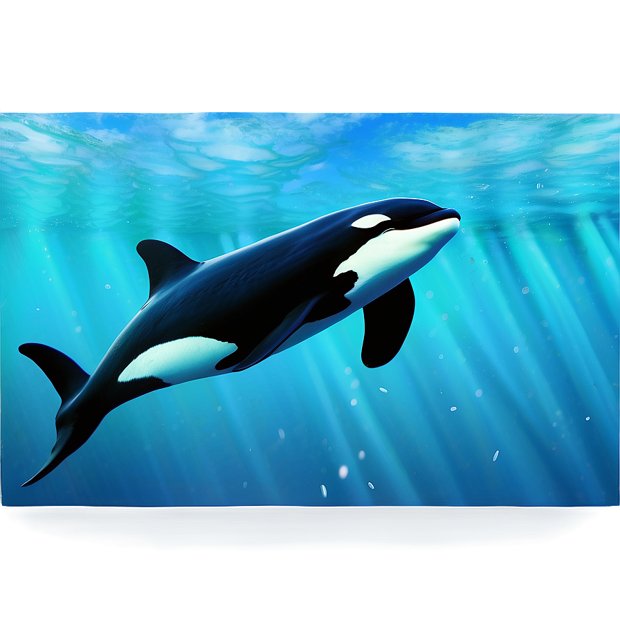 Download Orca In Aquamarine Sea Png Uwq | Wallpapers.com