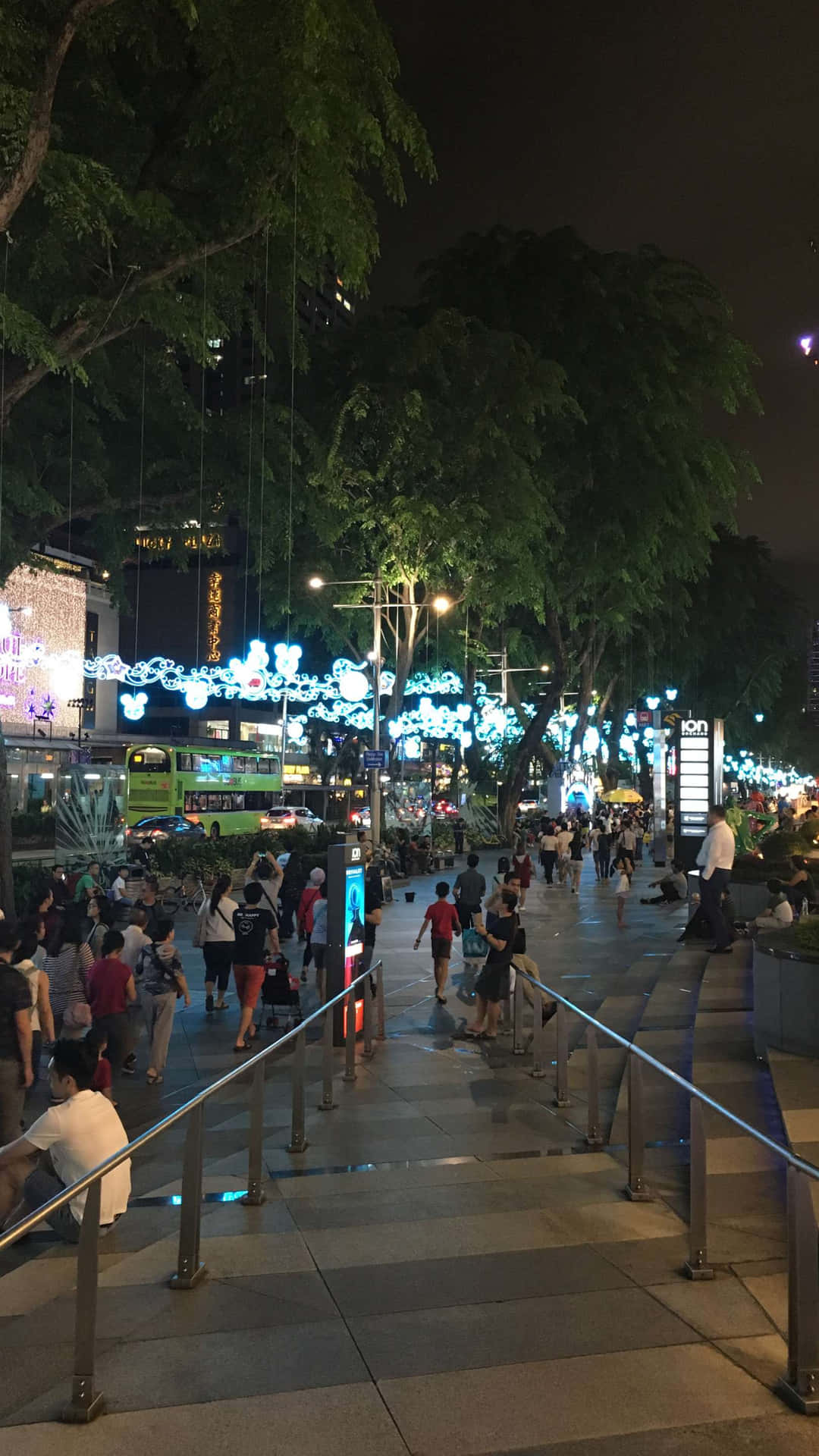 Orchard Road Singapore Night Scene Wallpaper