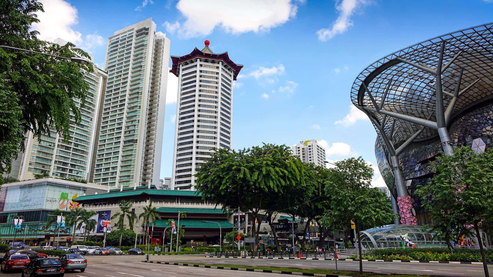 Orchard Road Singapore Urban Landscape Wallpaper