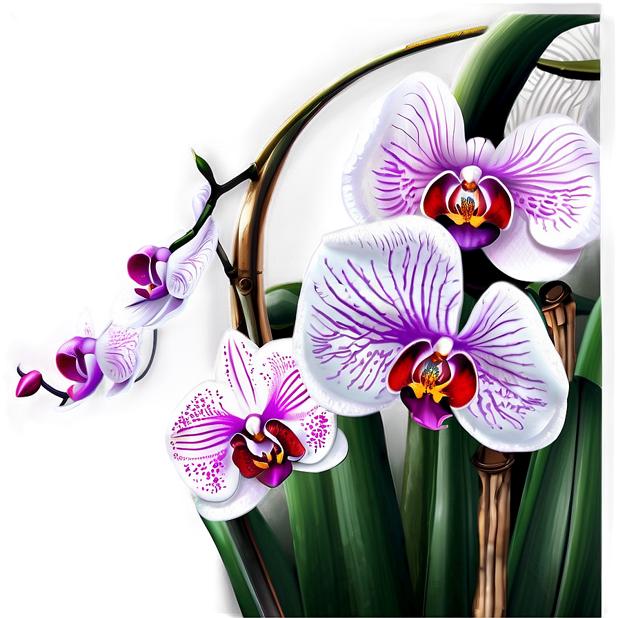 Orchid Art Png Fjc60 PNG
