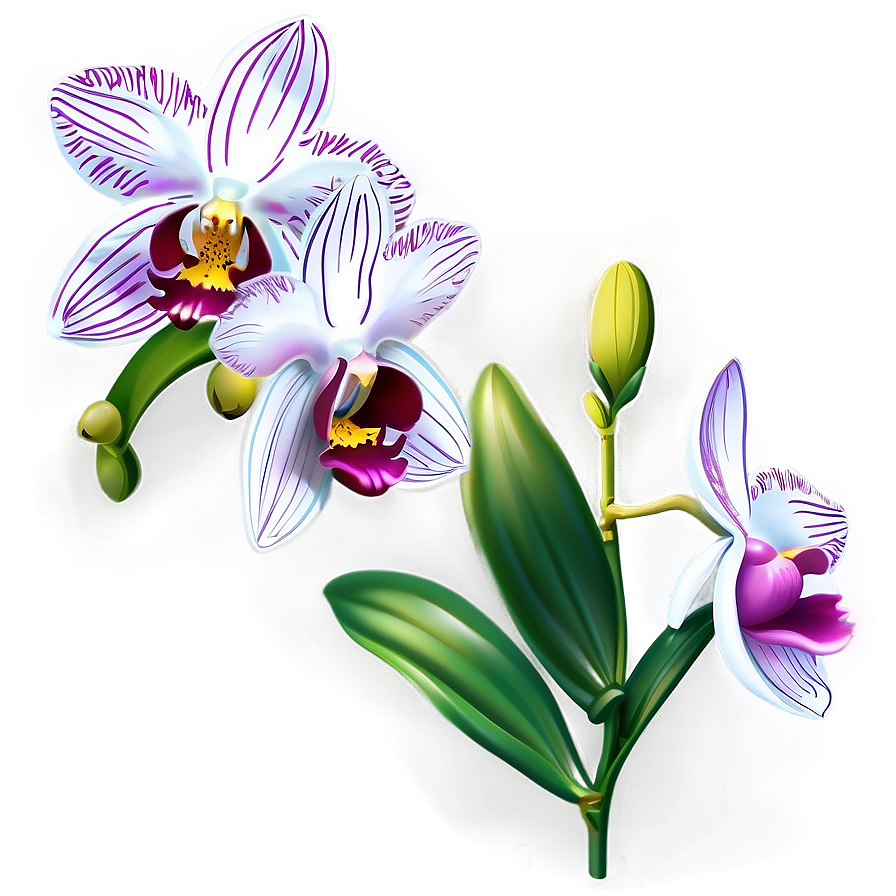 Orchid Spray Png 92 PNG
