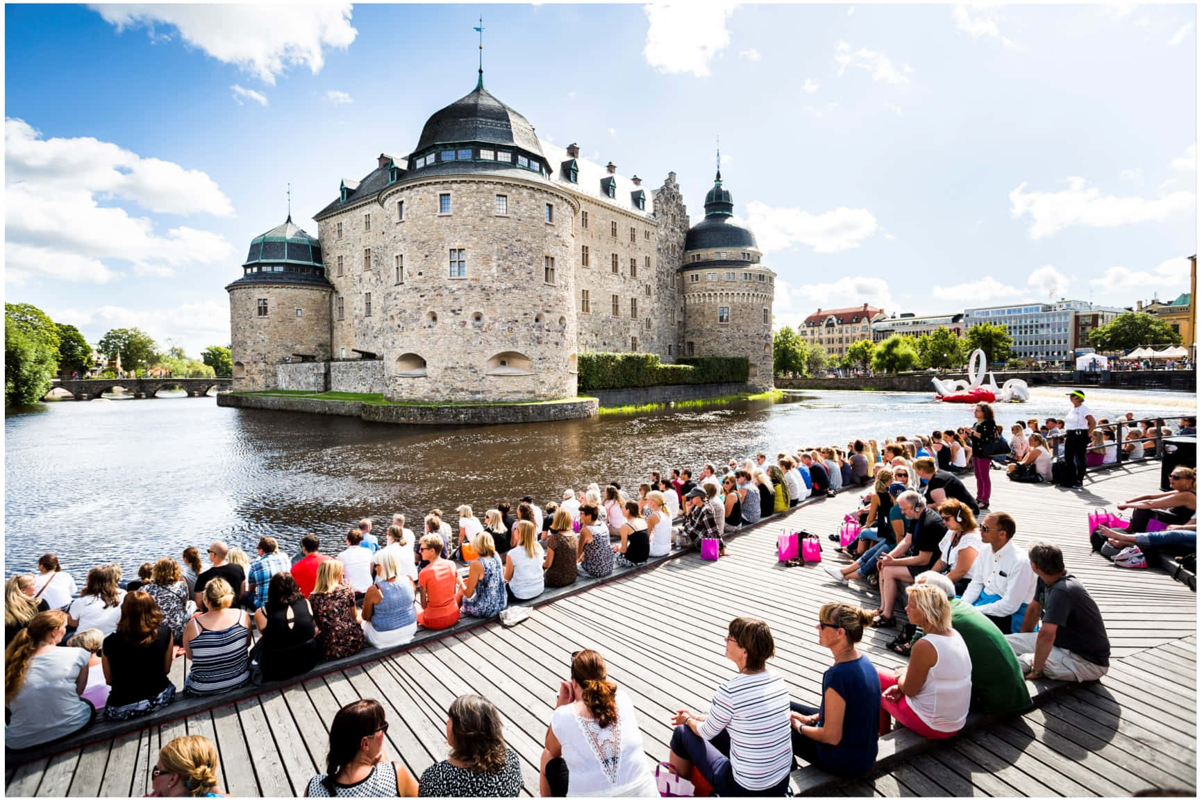 Orebro Castle Sweden Summer Event Wallpaper