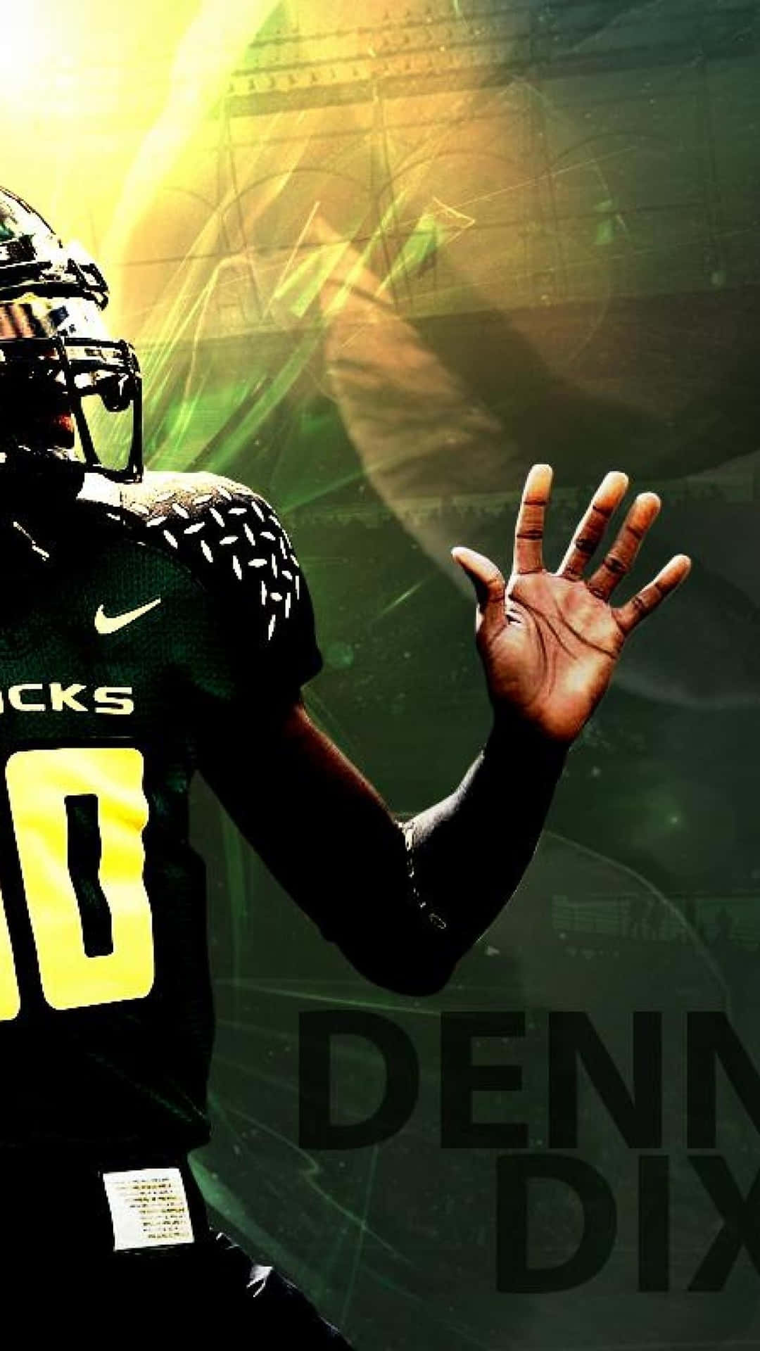 Oregon Ducks Voetbalteam Logo Achtergrond