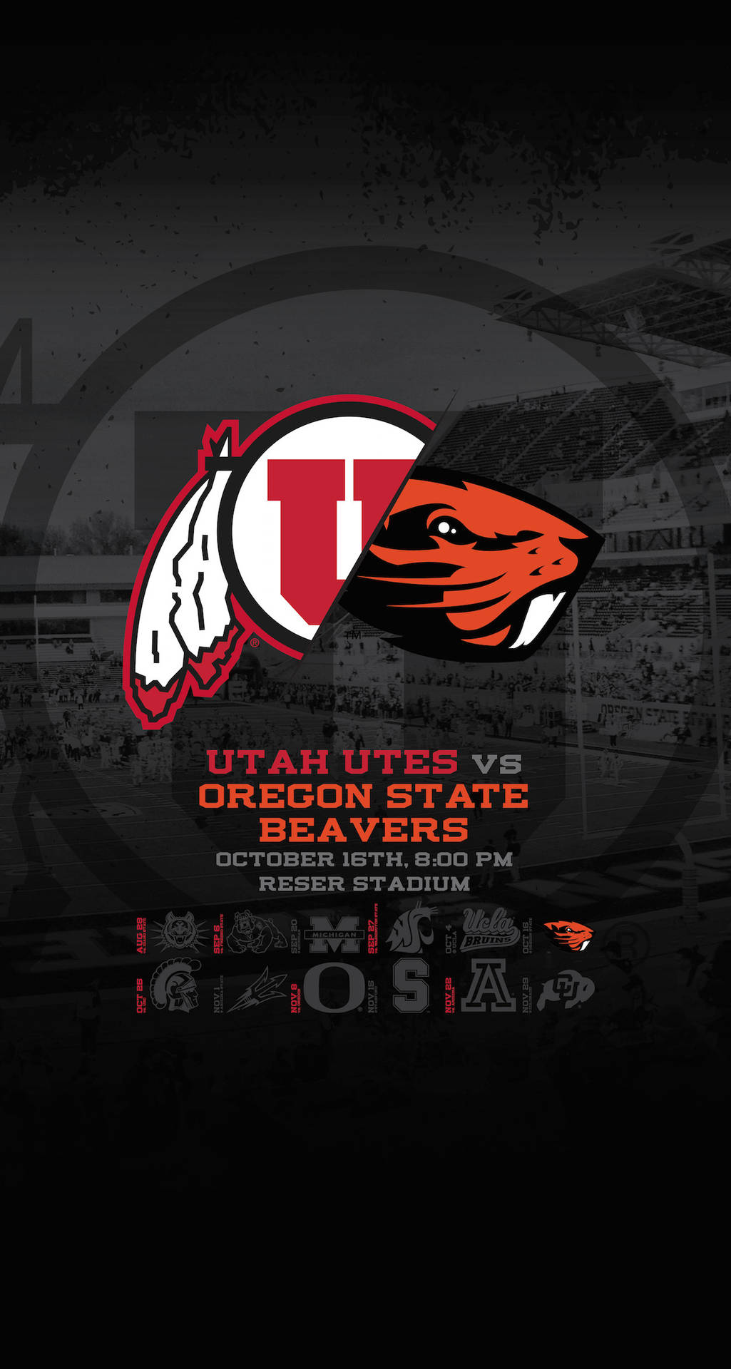 Oregon State University Beavers Vs Utes Wallpaper