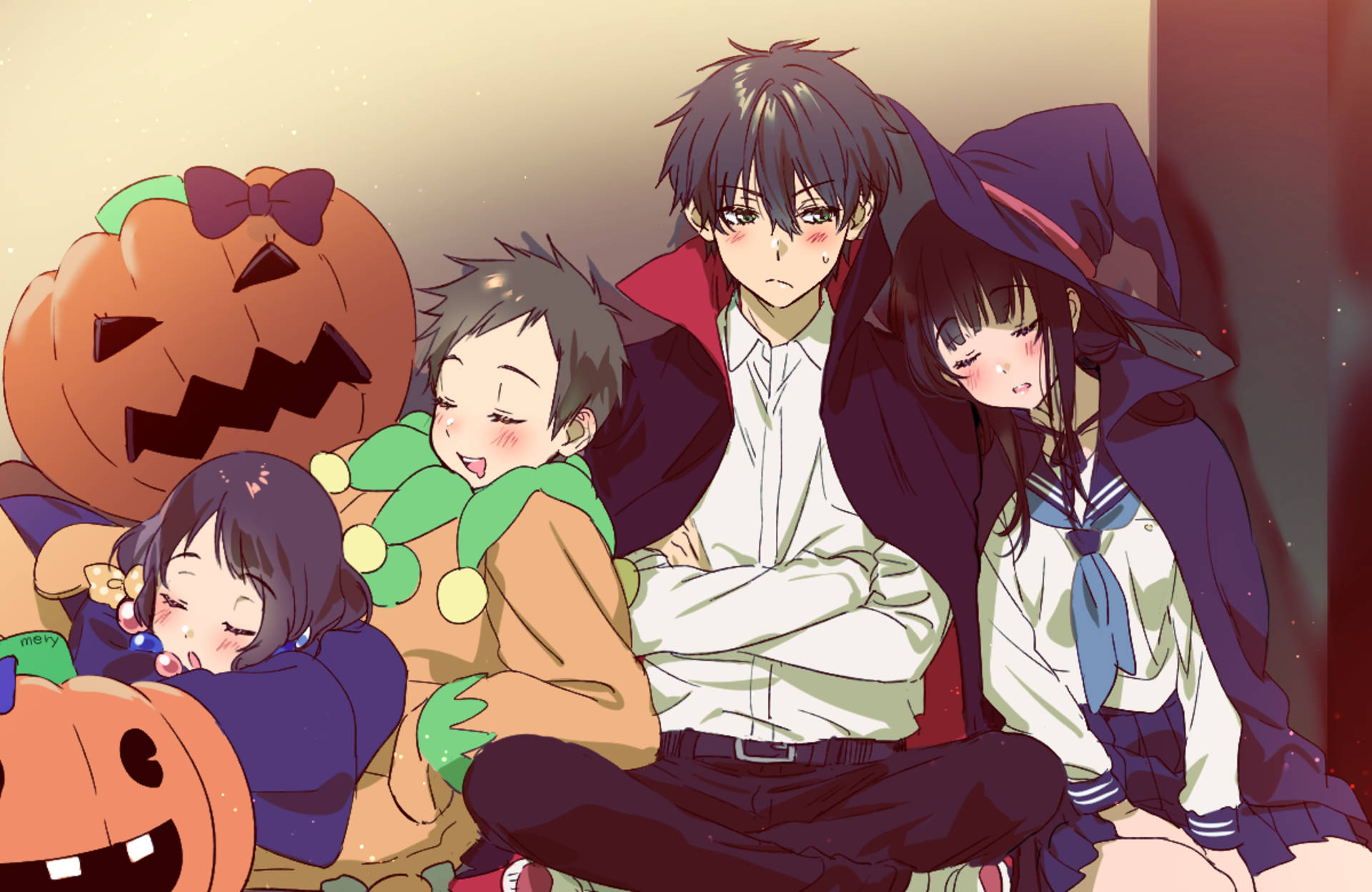 Disfrazde Halloween De Oreki Houtarou. Fondo de pantalla