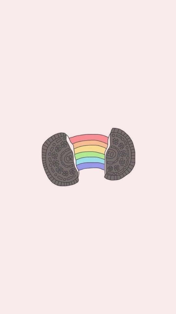 Oreo Cookie Rainbow Wallpaper