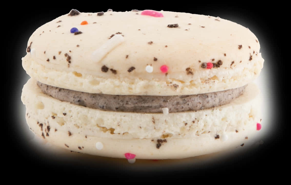 Oreo Flavored Macaron PNG