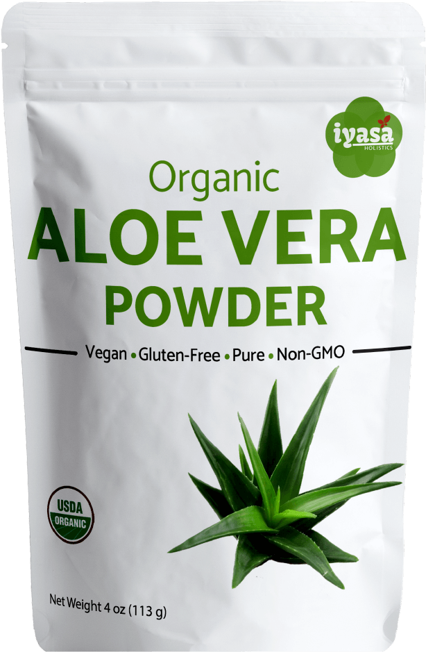 Organic Aloe Vera Powder Packaging PNG