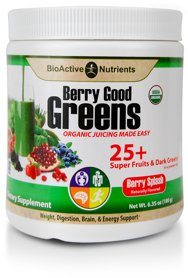 Organic Berry Good Greens Supplement PNG