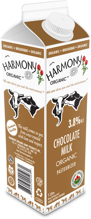 Organic Chocolate Milk Carton PNG