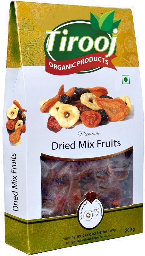 Organic Dried Mix Fruits Packaging PNG