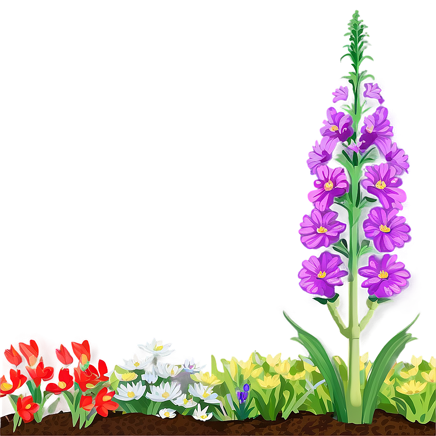 Organic Flower Bed Png Srj56 PNG