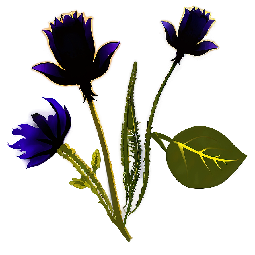 Organic Flower Silhouette Png Lgt PNG