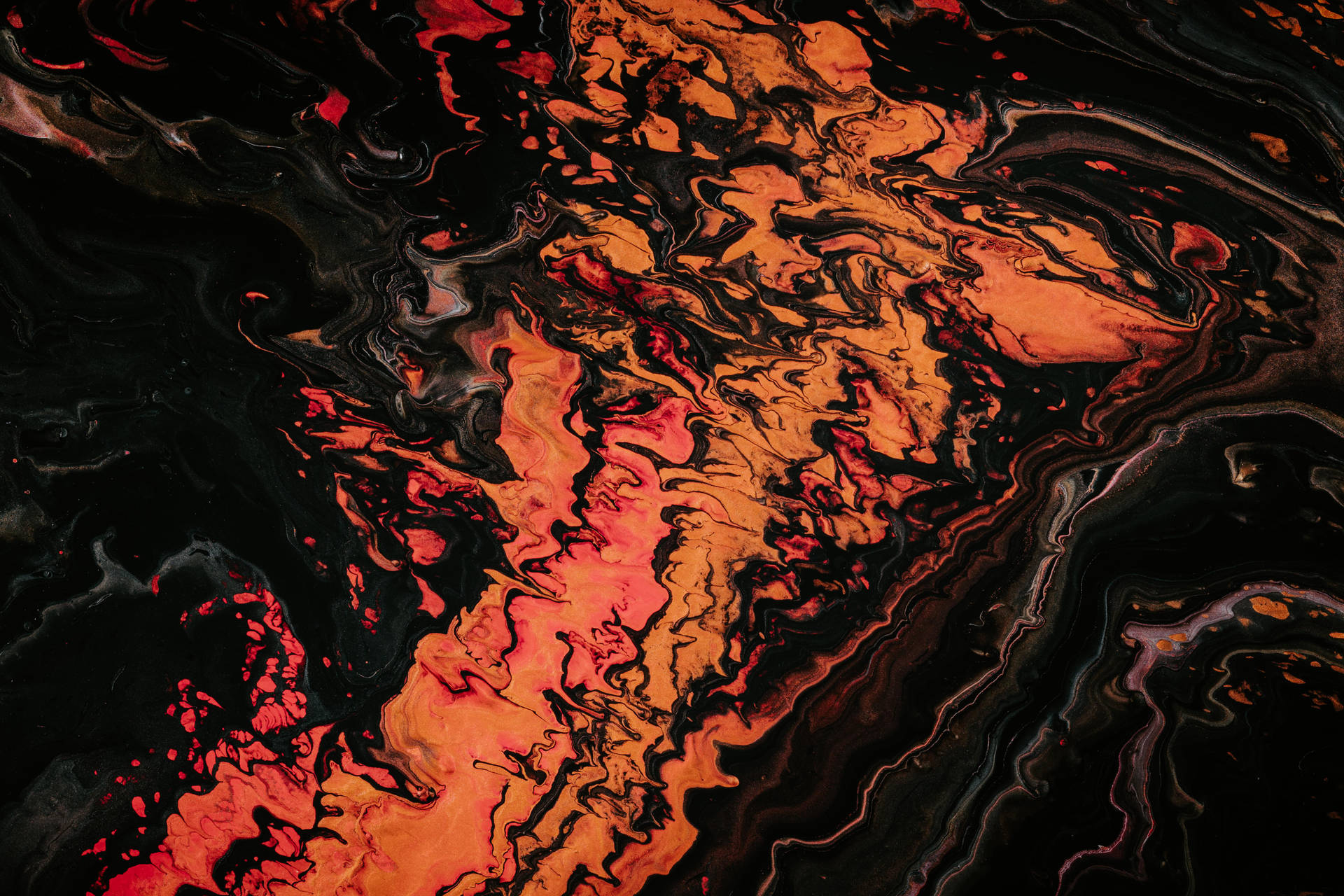 Organic Fluid Curving Dark Abstract Wallpaper