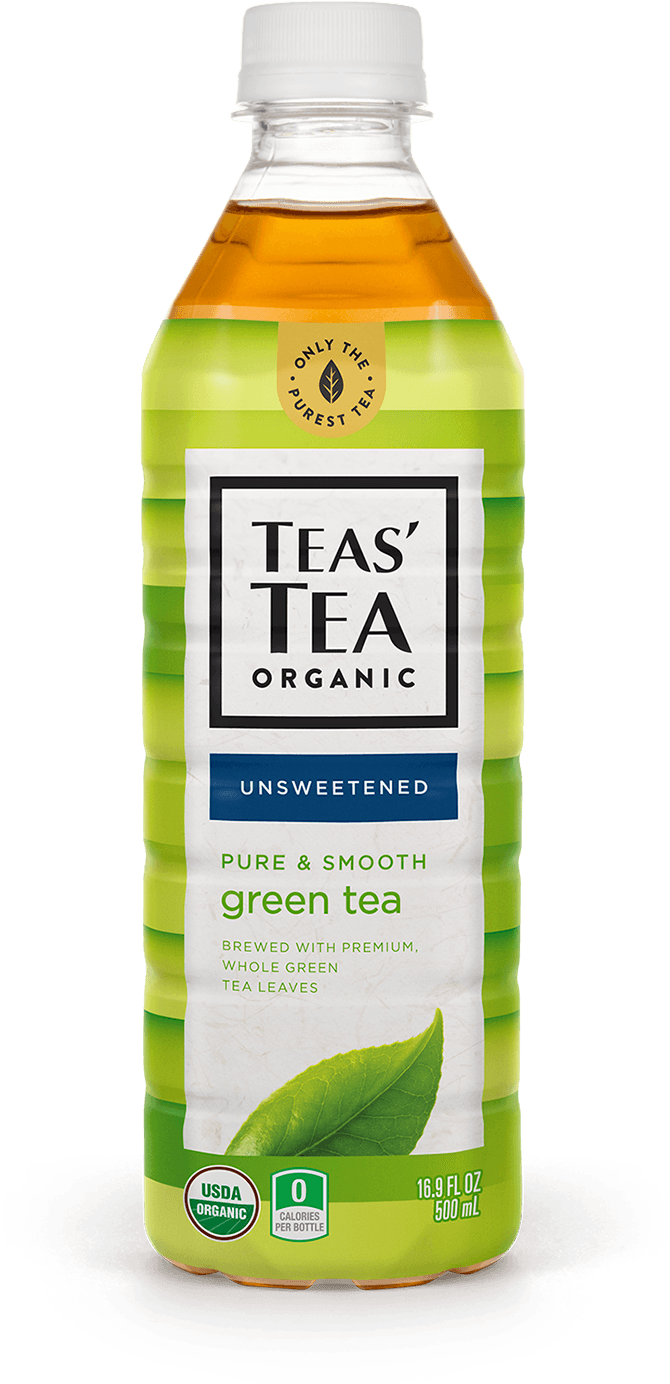 Organic Green Tea Bottle PNG