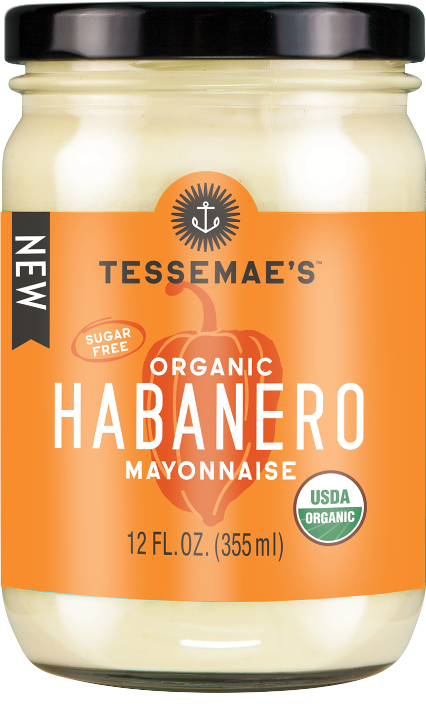Organic Habanero Mayonnaise Jar PNG