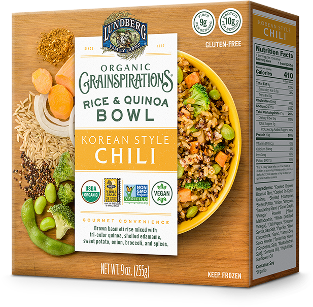 Organic Korean Style Chili Rice Quinoa Bowl PNG