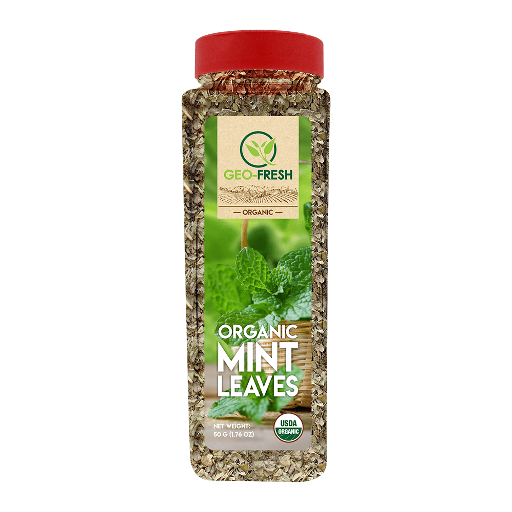 Organic Mint Leaves Spice Jar PNG