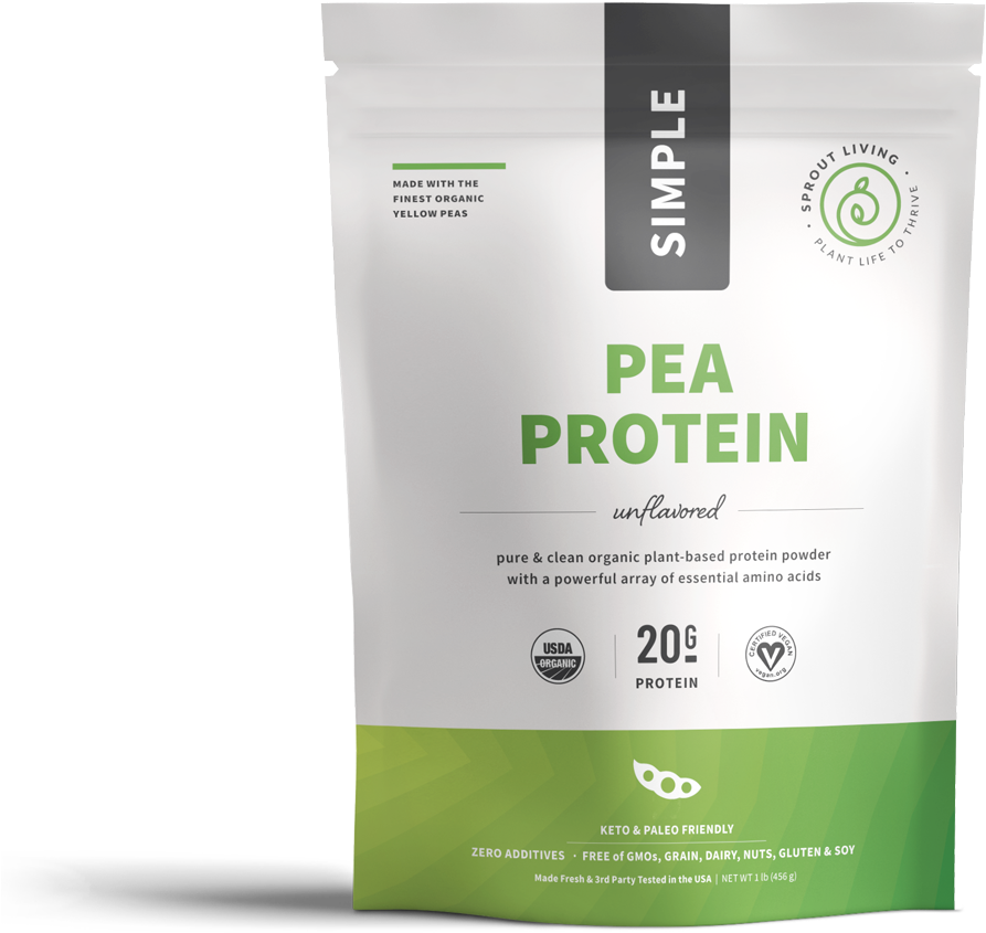 Organic Pea Protein Powder Package PNG