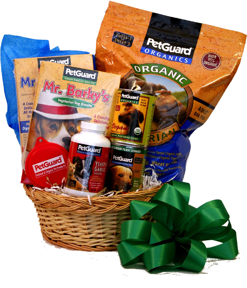 Organic Pet Food Gift Basket PNG