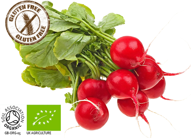 Organic Red Radishes Gluten Free PNG