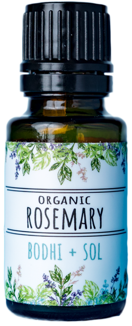 Organic Rosemary Essential Oil Bottle PNG