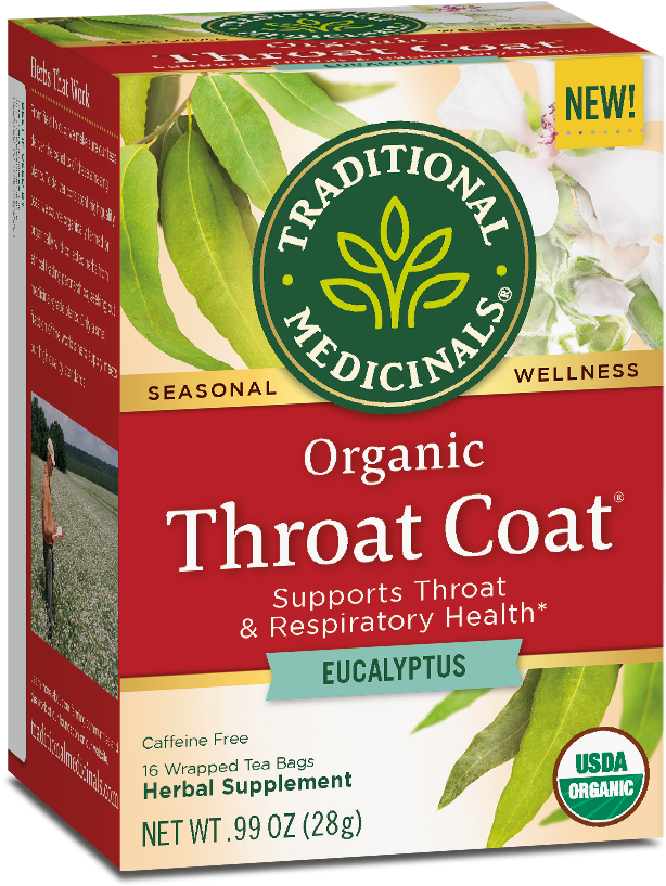 Organic Throat Coat Tea Box PNG