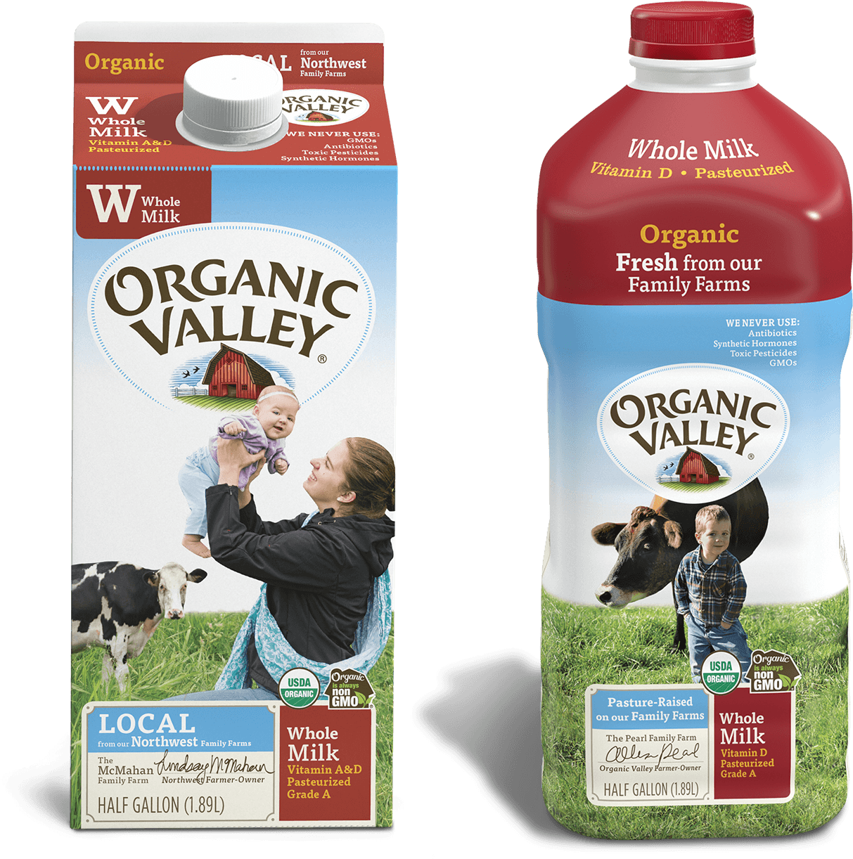 Organic Valley Milk Cartons PNG