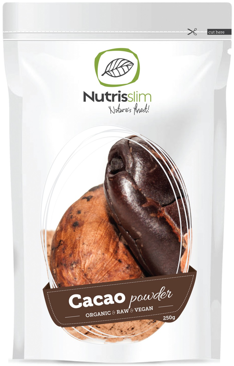 Organic Vegan Cacao Powder Package PNG