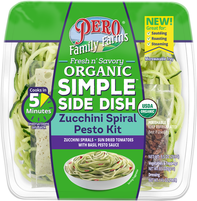 Organic Zucchini Spiral Pesto Kit Packaging PNG