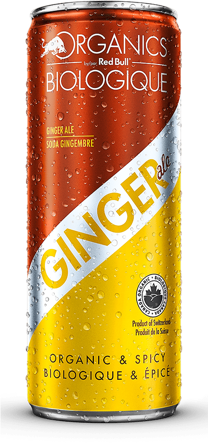 Organics Red Bull Ginger Ale Can PNG