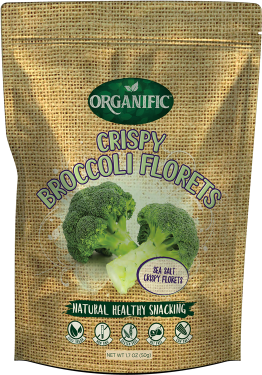 Organific Crispy Broccoli Florets Package PNG