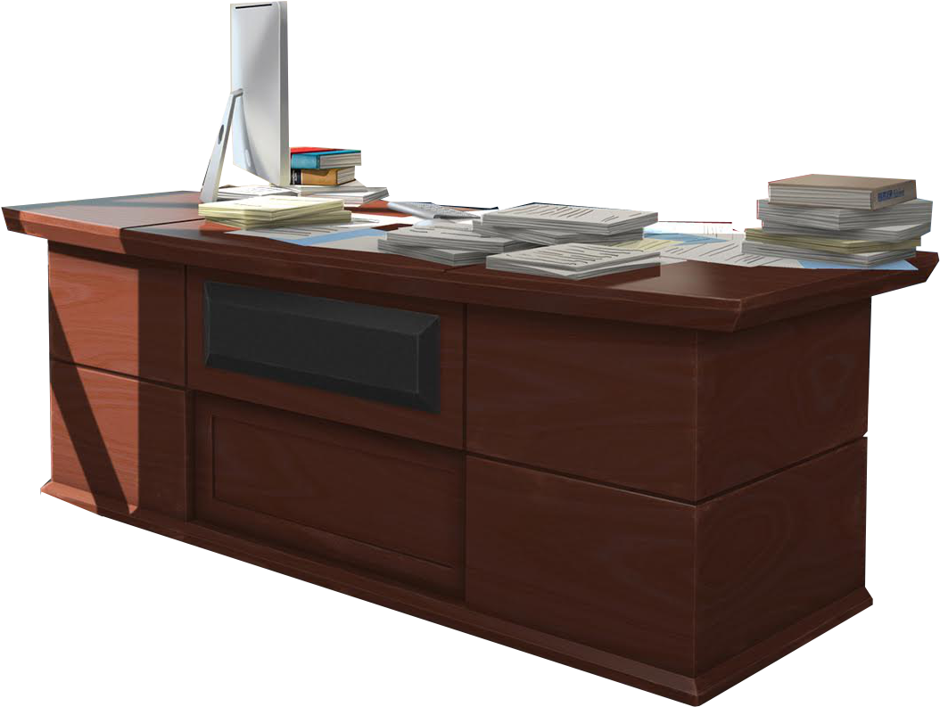 Organized Office Desk Setup PNG