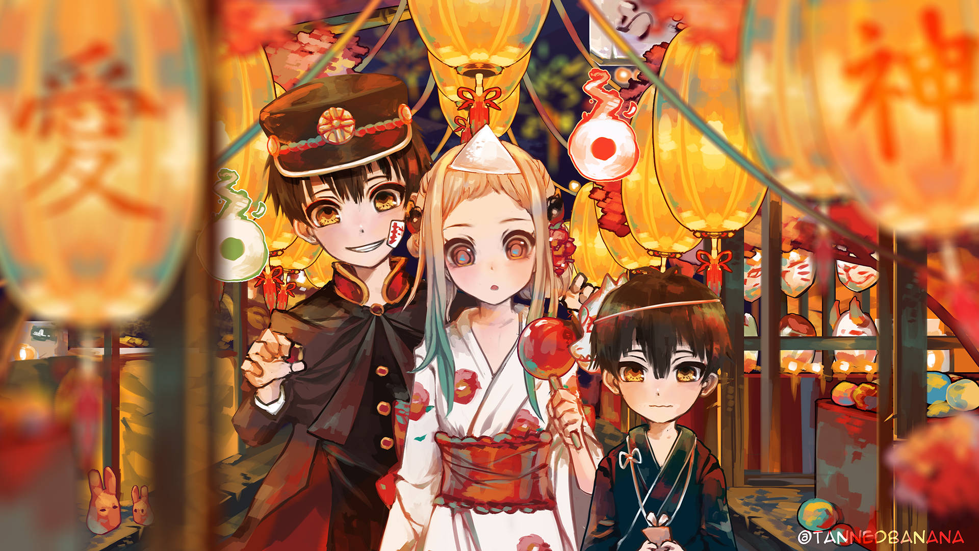 Oriental Theme Hanako Kun Desktop Wallpaper